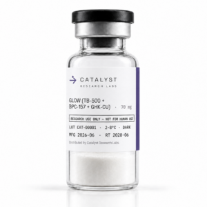 GLOW (TB-500 + BPC-157 + GHK-Cu) research vial
