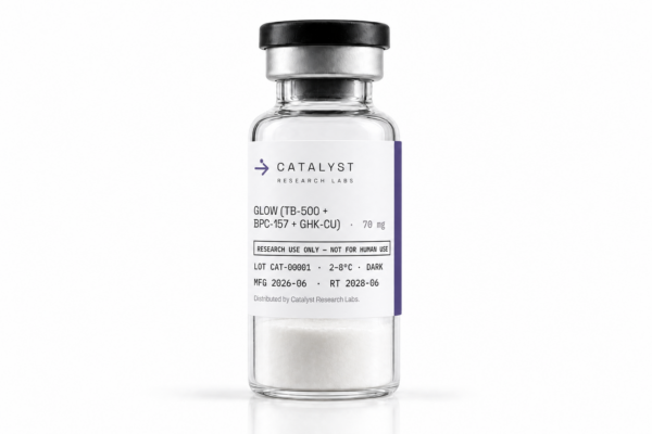 GLOW (TB-500 + BPC-157 + GHK-Cu) research vial