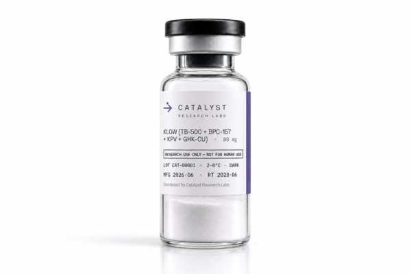 KLOW (TB-500 + BPC-157 + KPV + GHK-Cu) research vial